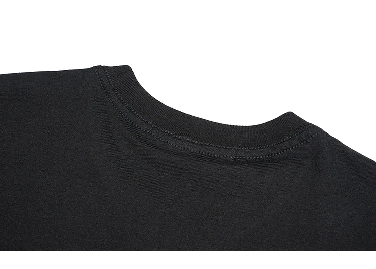 2024 Summer Harajuku Men Gothic Black Tshirt Streetwear Red Face Graphic Clothes Print Short Sleeve Top Cotton Loose Hipster Y2K
