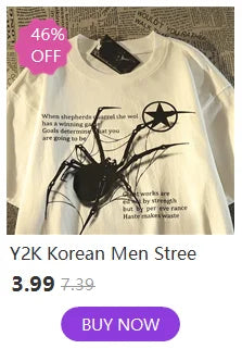 2024 Men T Shirt Streetwear Star Shadow Graphic T-Shirt Hip Hop Oversized Harajuku Tshirt Cotton Unisex Tops Tee Black White Y2K