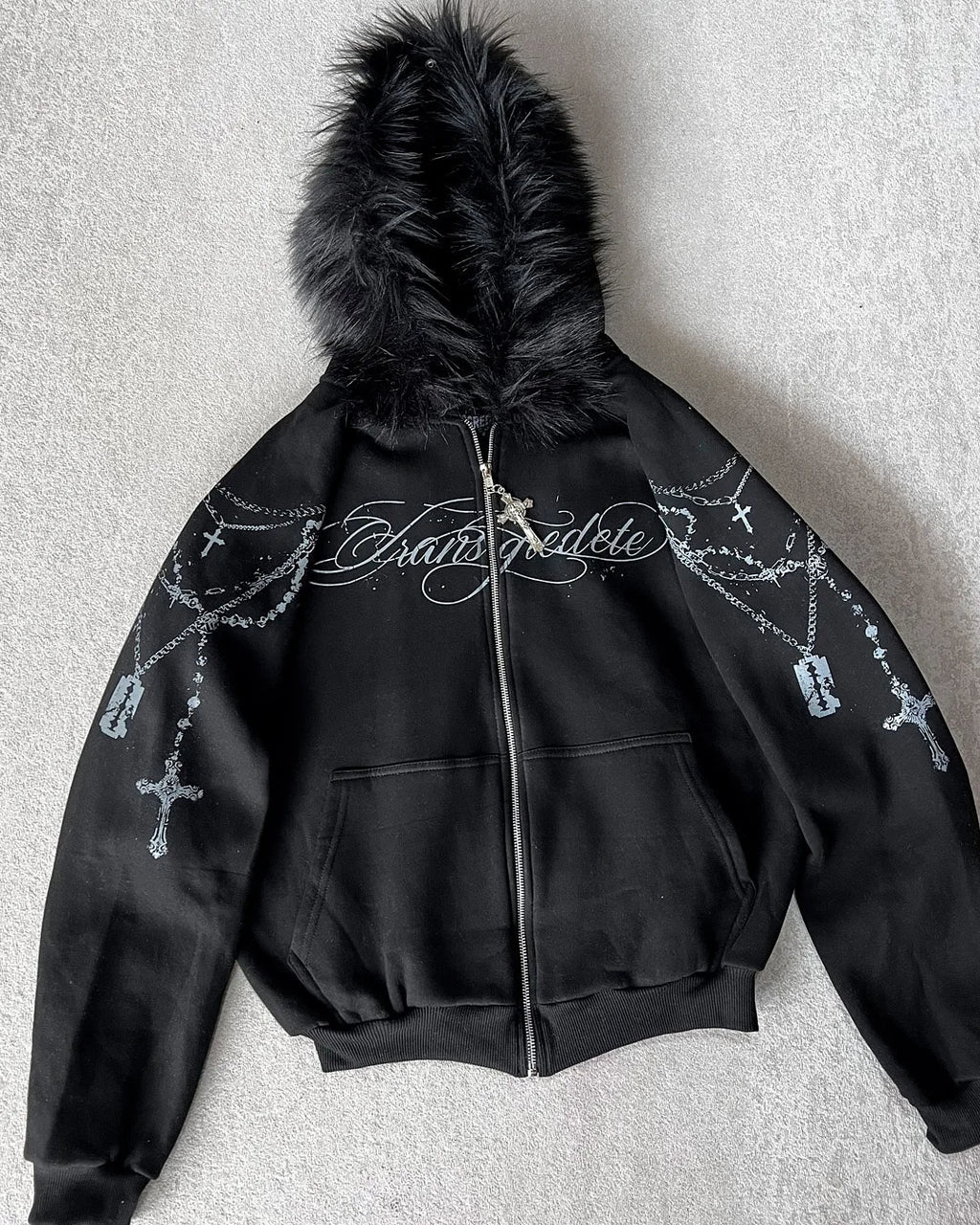 Harajuku Plum Tree Embroidered Oversized Pink Zipper Hoodies For Men and Women Y2K New Gothic Fashion Retro Street Sweatshirts