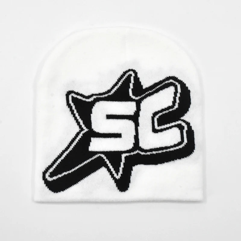 New Beanie Wool Cap Y2K Women Men Winter Autumn Warm Knitted Bonnet Cap Soft Wool Skullies Beanies SC Printing Caps Boys Gifts