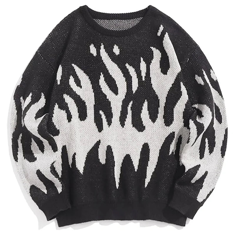 Y2k Women Aesthetic Y2k Clothes Top Portrait Black Streetwear Men Gothic Pullover Autumn Knitted Sweater Harajuku Cotton Sweater