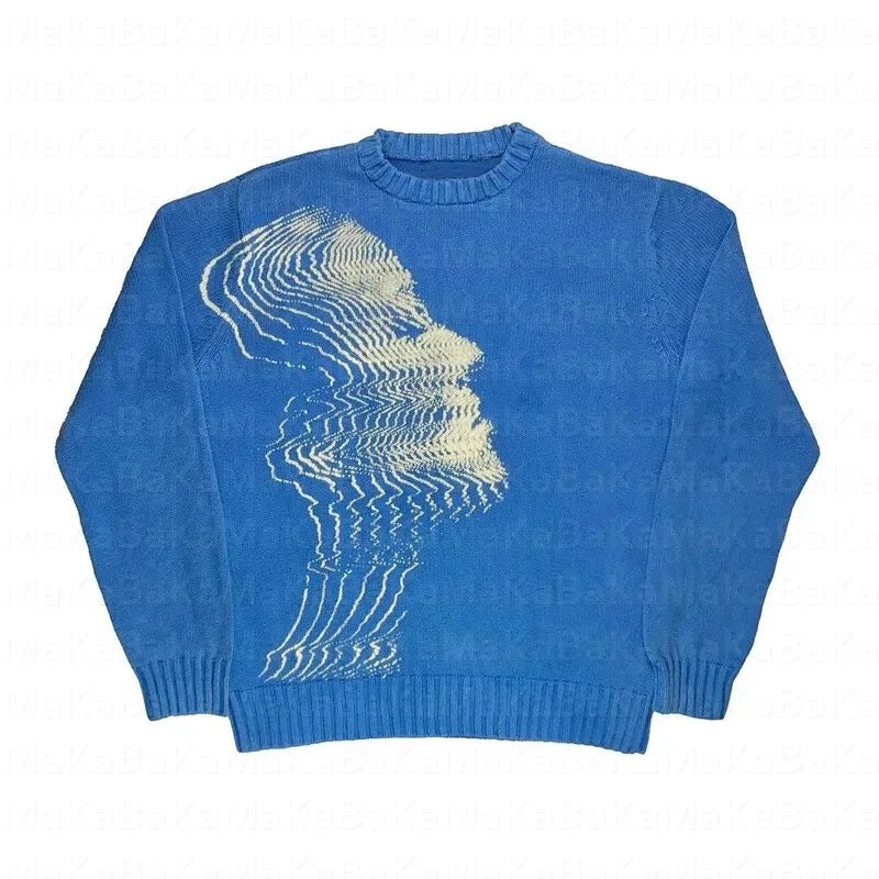 Knitwear Mens Women's Sweaters Harajuku Fashion Male Autumn Winter Loose Top Casual Streetwear Pullover Sweaters Vintage Clothe