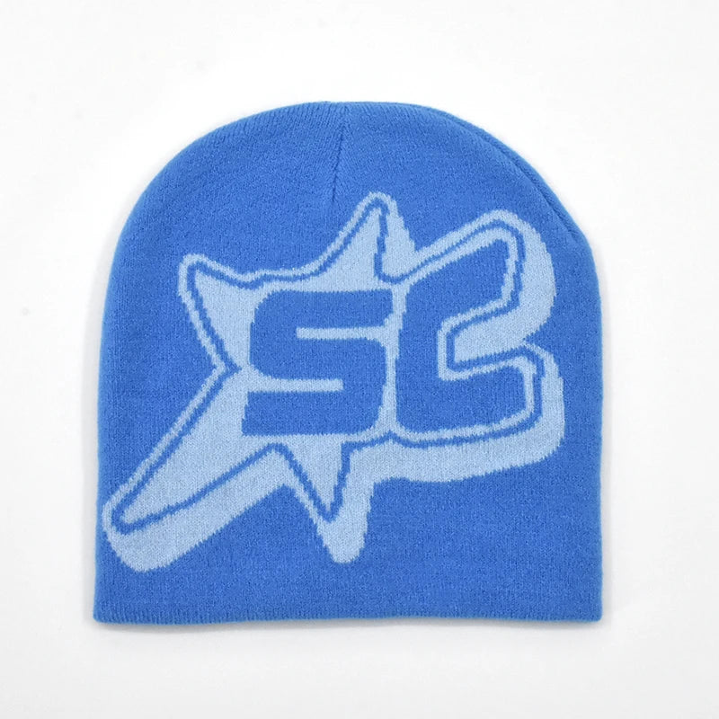 New Beanie Wool Cap Y2K Women Men Winter Autumn Warm Knitted Bonnet Cap Soft Wool Skullies Beanies SC Printing Caps Boys Gifts