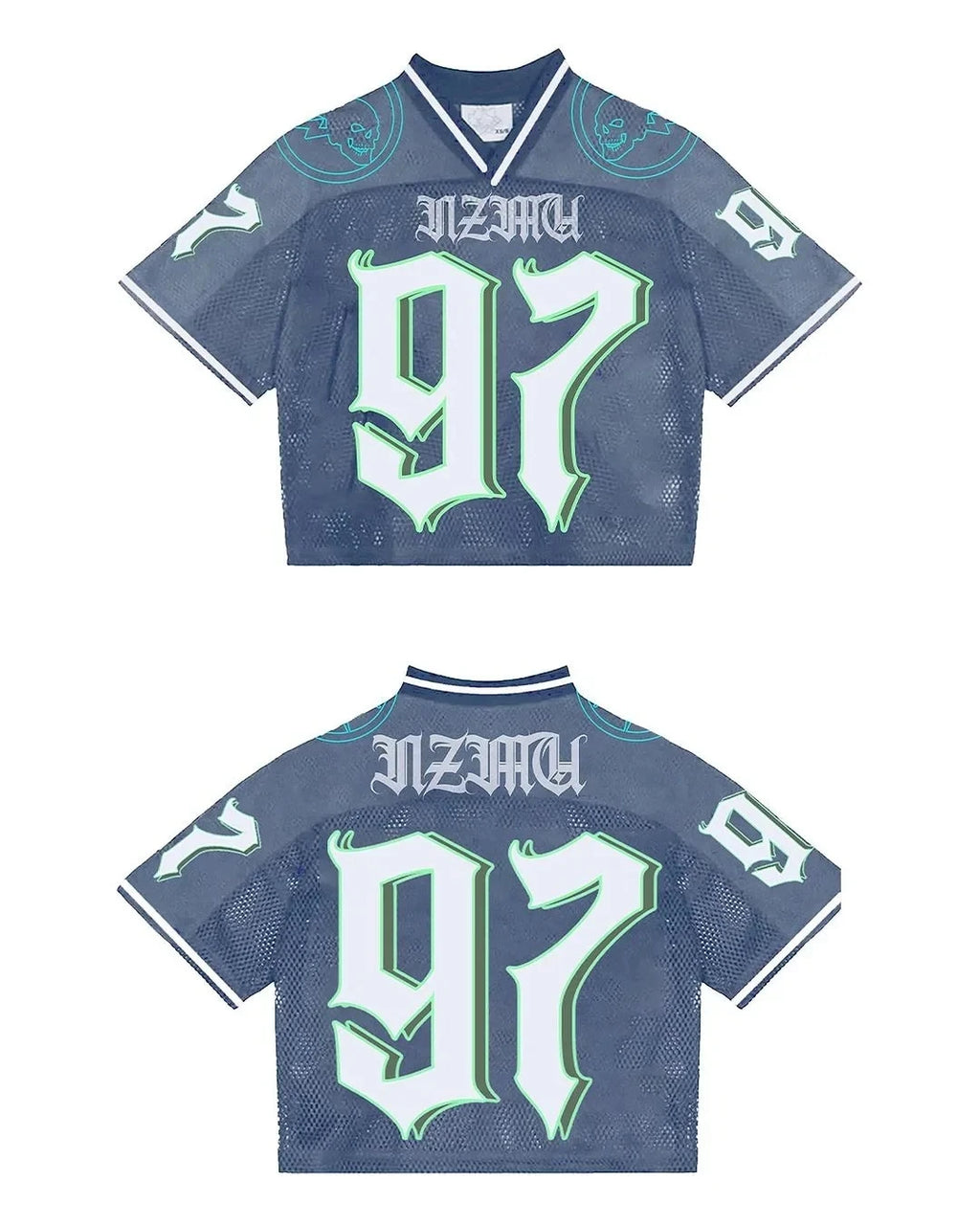 Y2K T-Shirt Fashionable breathable splicing loose football jersey Streetwear casual Breathable Summer Unisex Short Sleeve top