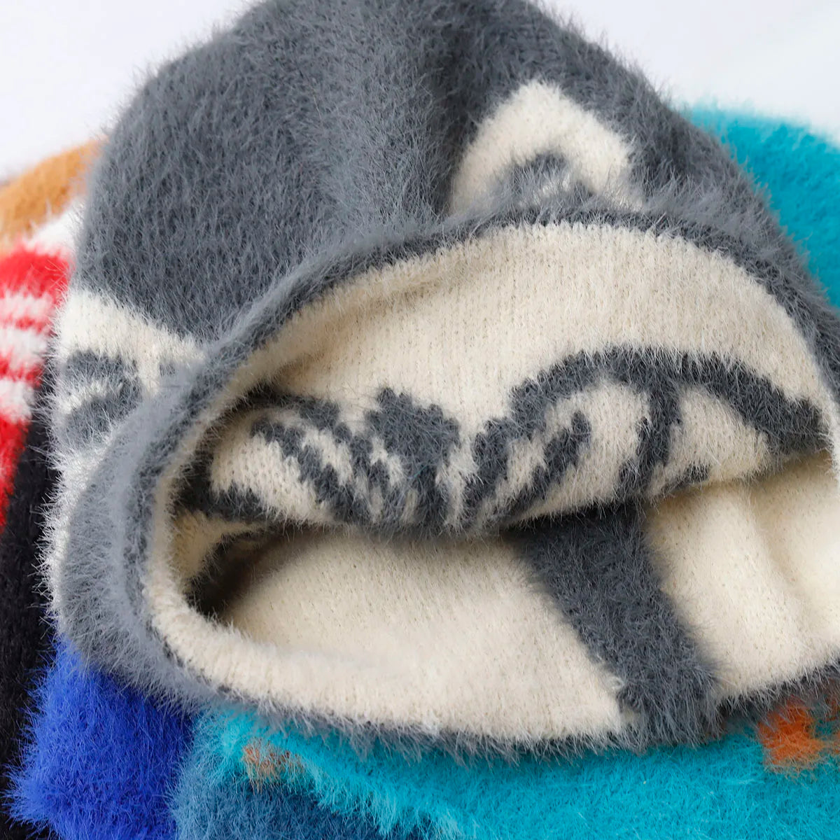 2024 new y2k bow pattern Beanies Hat Men Winter Autunm Warm Knitted Bonnet Cap Soft  Skullies Beanies Caps Boys Gifts