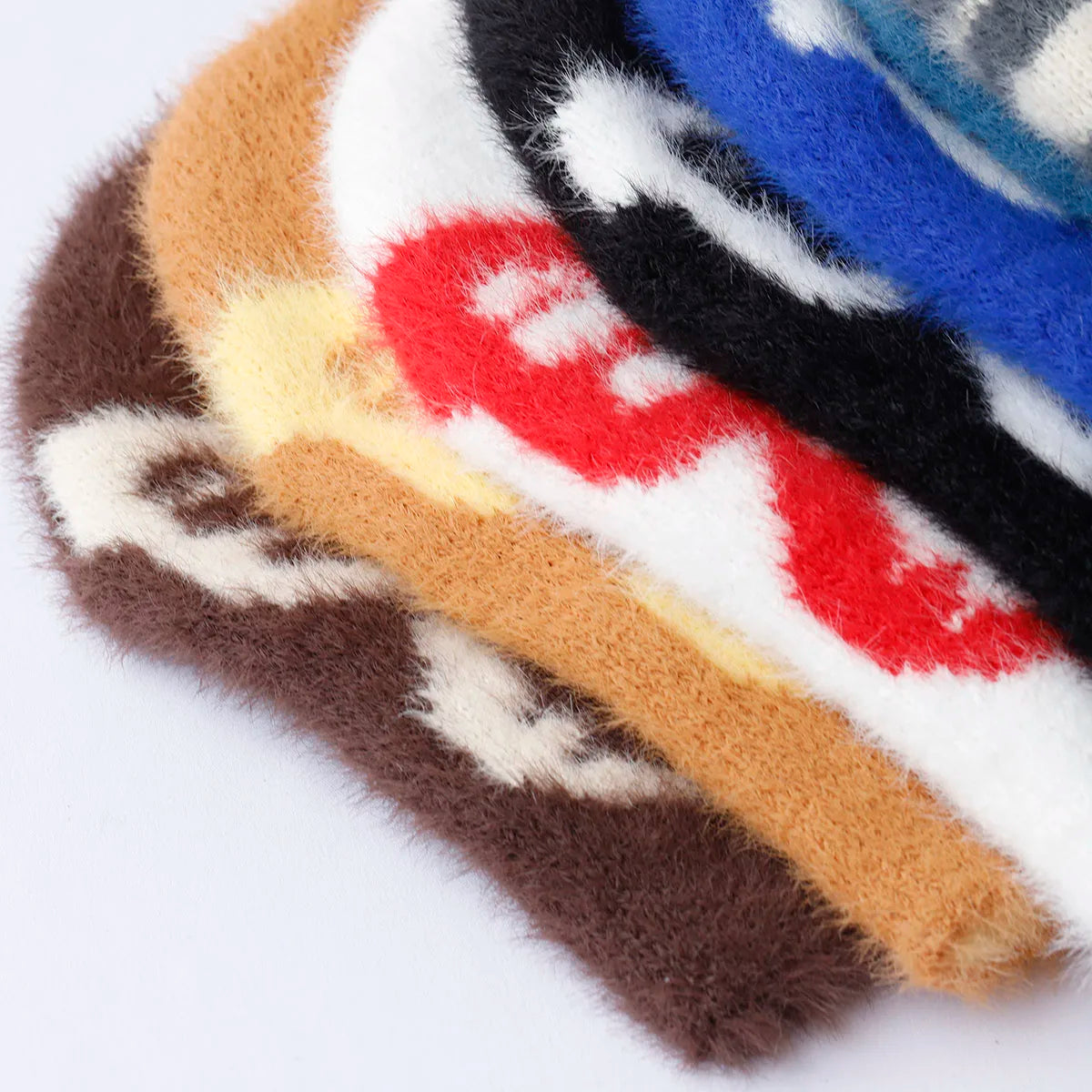 2024 new y2k bow pattern Beanies Hat Men Winter Autunm Warm Knitted Bonnet Cap Soft  Skullies Beanies Caps Boys Gifts