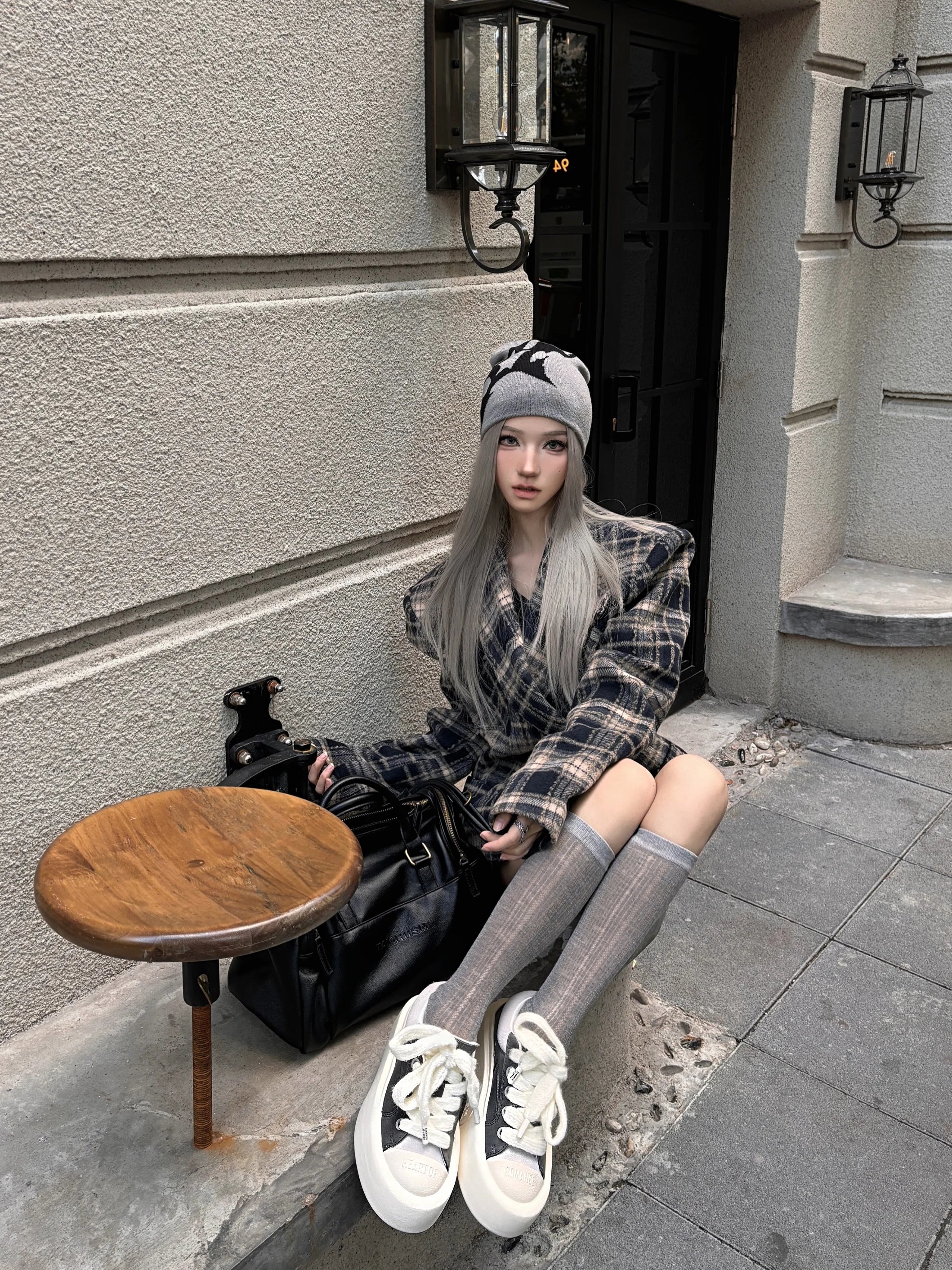 Women Hat Knitting Beanies Goth Star Caps Men Y2k Streetwear Winter Fashion Pullover Kpop Harajuku Vintage Warm Hip Hop Unisex