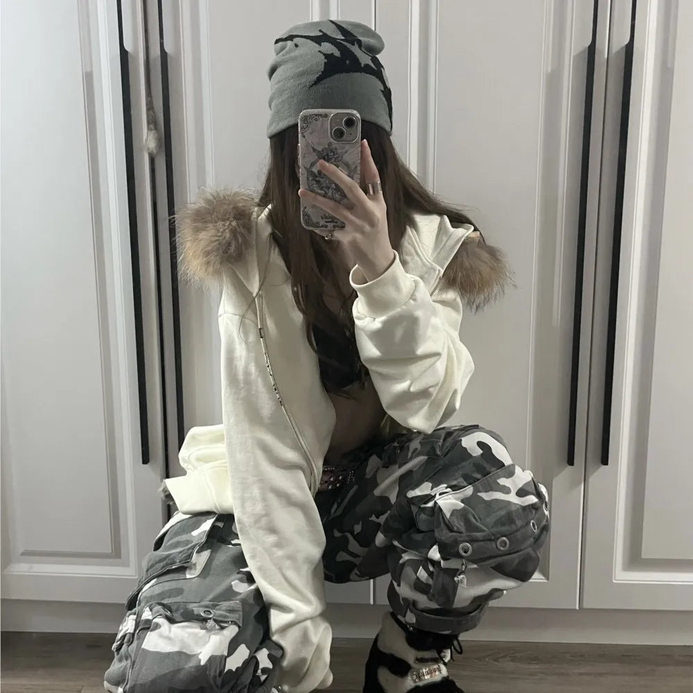 Women Hat Knitting Beanies Goth Star Caps Men Y2k Streetwear Winter Fashion Pullover Kpop Harajuku Vintage Warm Hip Hop Unisex