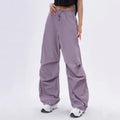 Xpqbb Y2K Parachute Pants Women Harajuku Streetwear Wide Leg Baggy Sweatpants Female Vintage Hip Hop Joggers Cargo Trousers