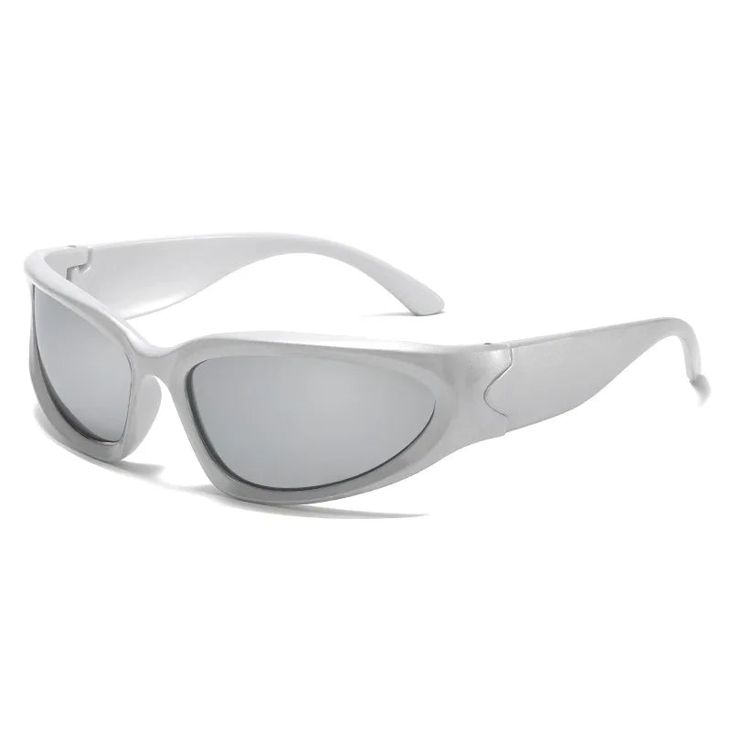 New arrival Popular Women's Sunglasses Punk Sunglasses Unique Oval Sun Glasses Men Goggle Shades Mirror Colorful Y2K Eyewear