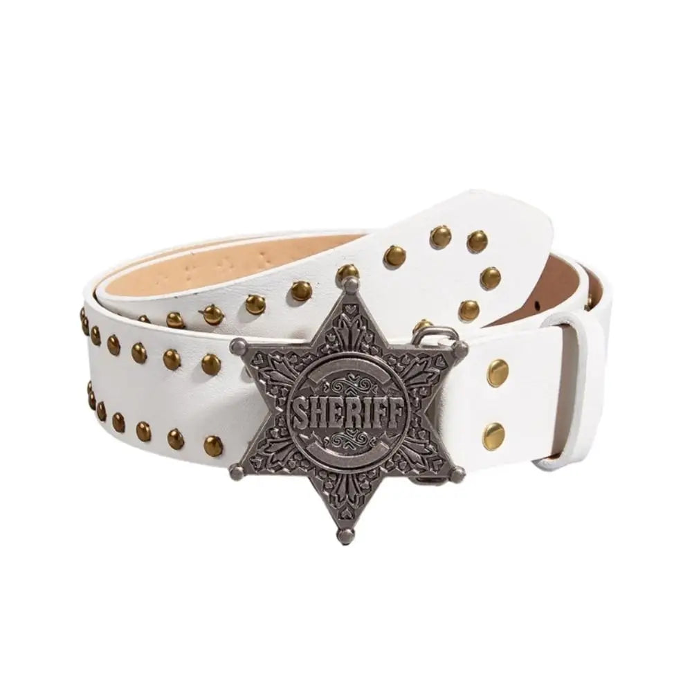 New Fashion Rivet Belt Men and Women's Studded Belt Punk Goth Rock With Pin Buckle PU Leather Waistband Jeans Y2K Accessories