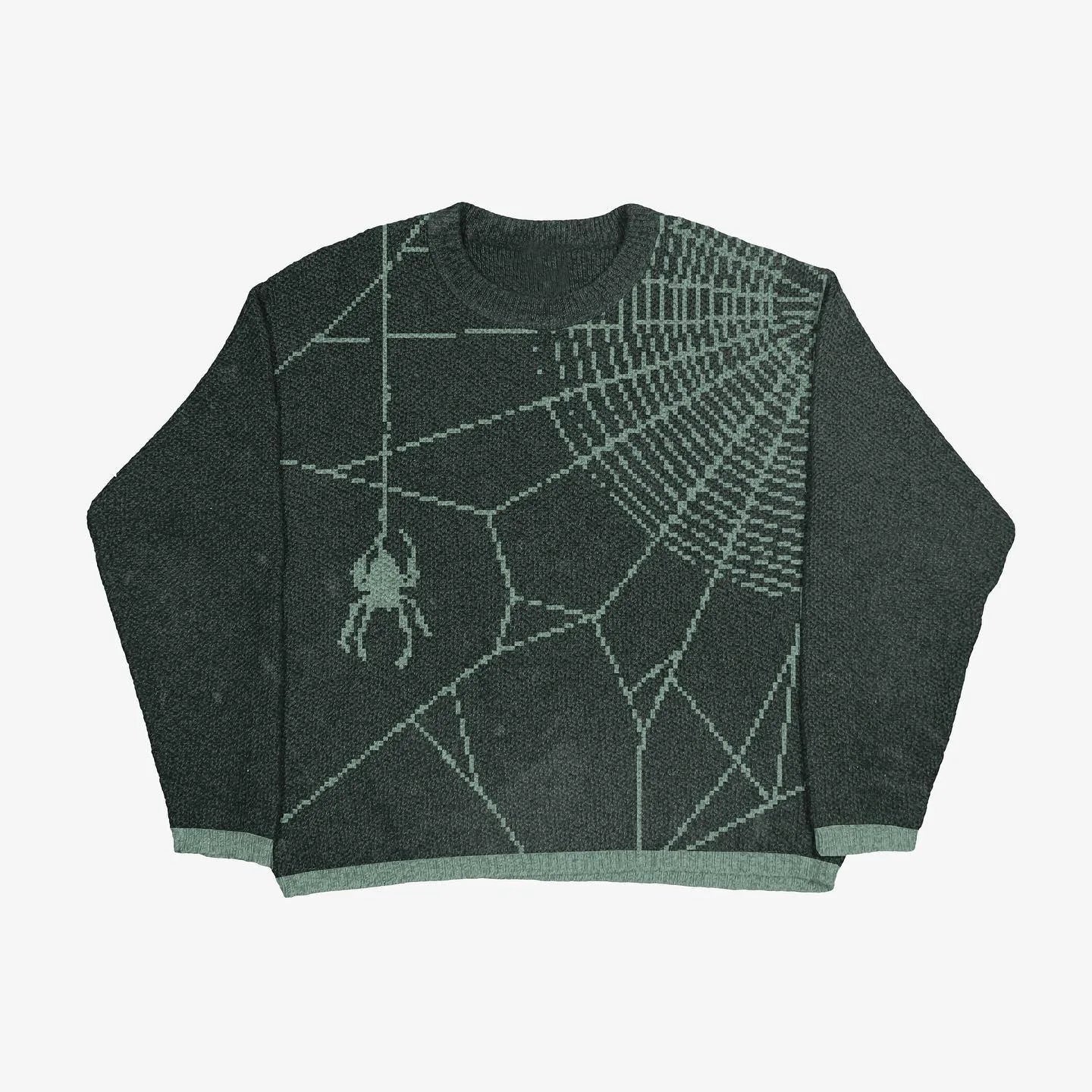 Casual Commuter Style Oversized round Neck Knitwear Women's Pullover Sweater Geometric Pattern Long Sleeve Comfortable Leisure