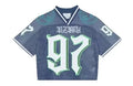 Y2K T-Shirt Fashionable breathable splicing loose football jersey Streetwear casual Breathable Summer Unisex Short Sleeve top