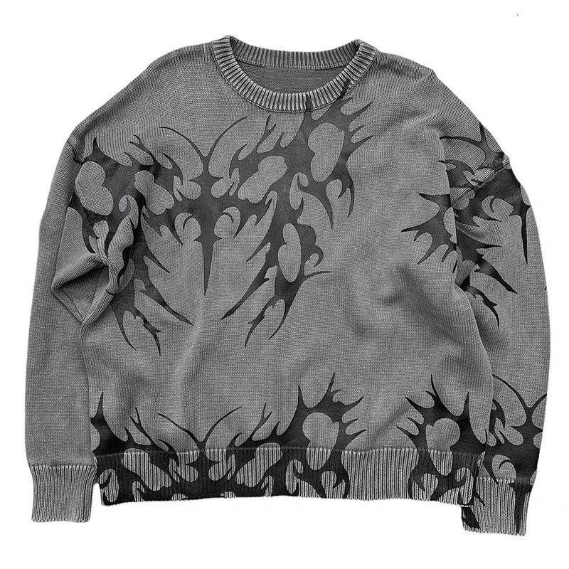 Knitwear Mens Women's Sweaters Harajuku Fashion Male Autumn Winter Loose Top Casual Streetwear Pullover Sweaters Vintage Clothe