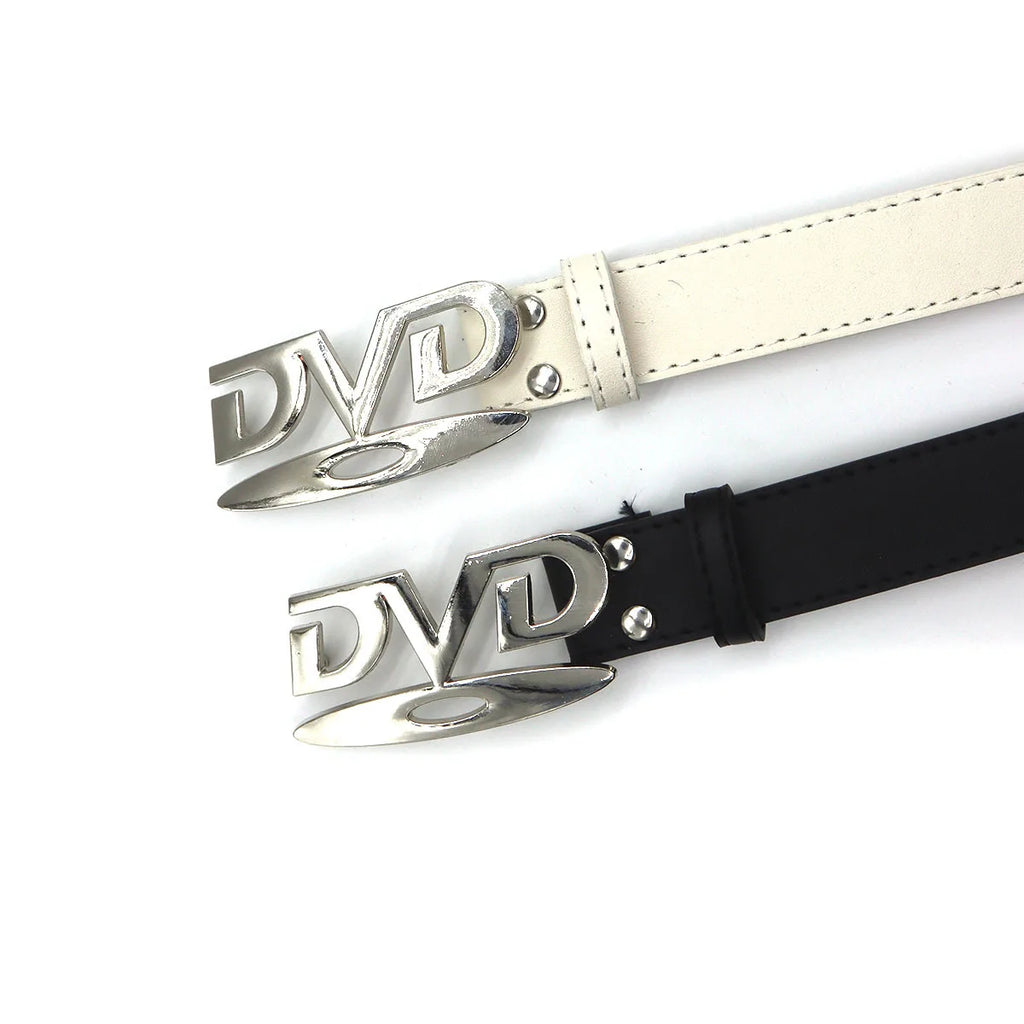 Fashionable Women's Belt Hip-Hop Y2K Belt DVD Buckle Niche Belt Retro Design Women's Sensual Beltche Belt Jeans Decoration