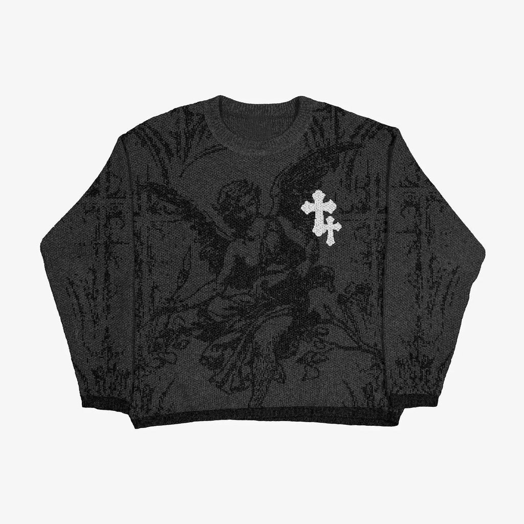 Knitwear Mens Women's Sweaters Harajuku Fashion Male Autumn Winter Loose Top Casual Streetwear Pullover Sweaters Vintage Clothe