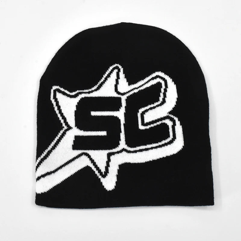New Beanie Wool Cap Y2K Women Men Winter Autumn Warm Knitted Bonnet Cap Soft Wool Skullies Beanies SC Printing Caps Boys Gifts