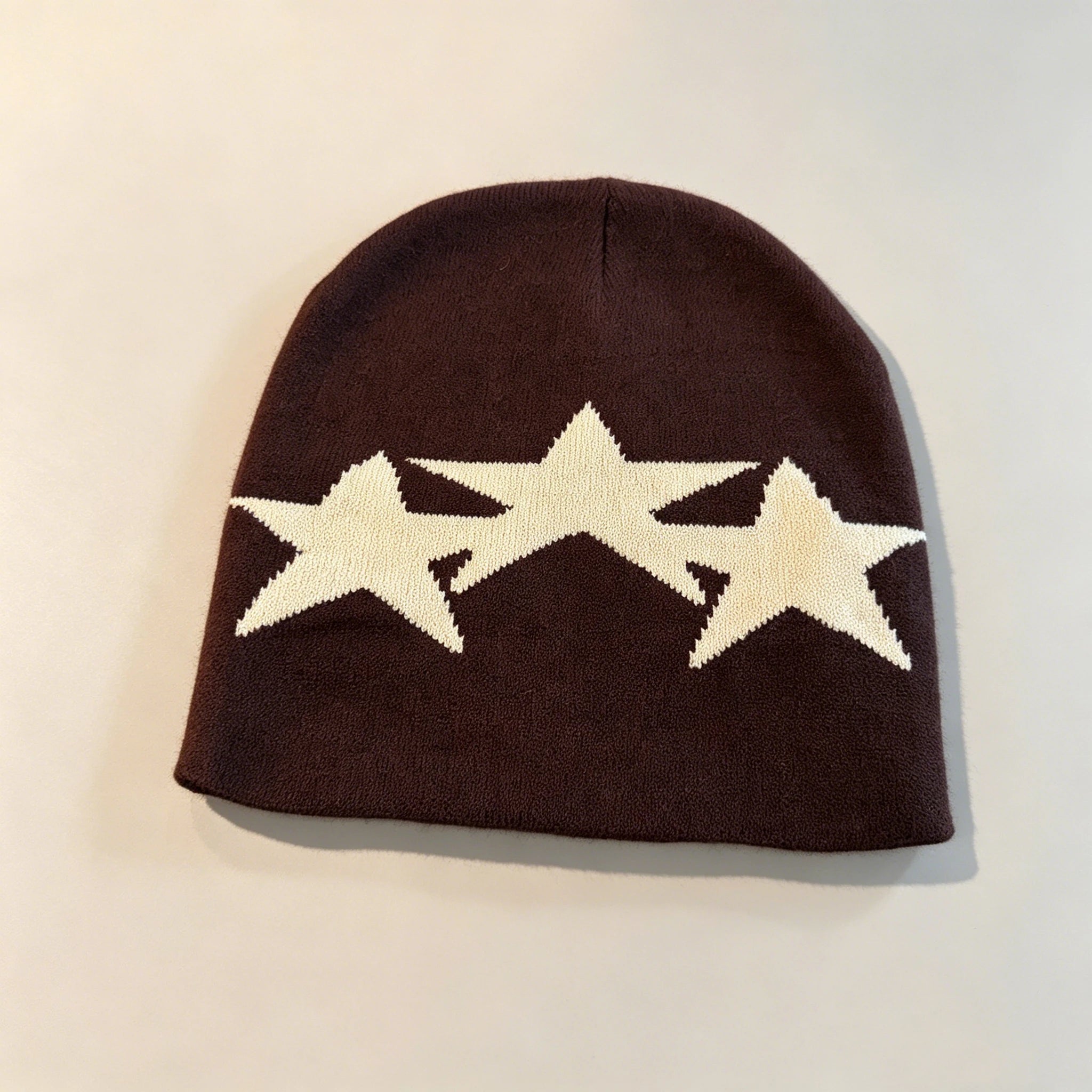 Y2K Five Pointed Star Casual Cozy Winter Warm Beanie Hat Knit Beanie Fashionable Street Style Winter Warm Knit Hat Unisex Pull-O