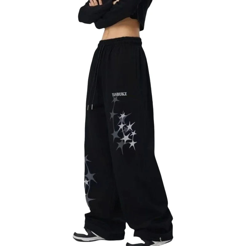 High Waist Loose Drapey Wide Leg Casual Sport Pants American Hip Hop Dancing Pants Jazz Dance Long Pants Women's Comfortable