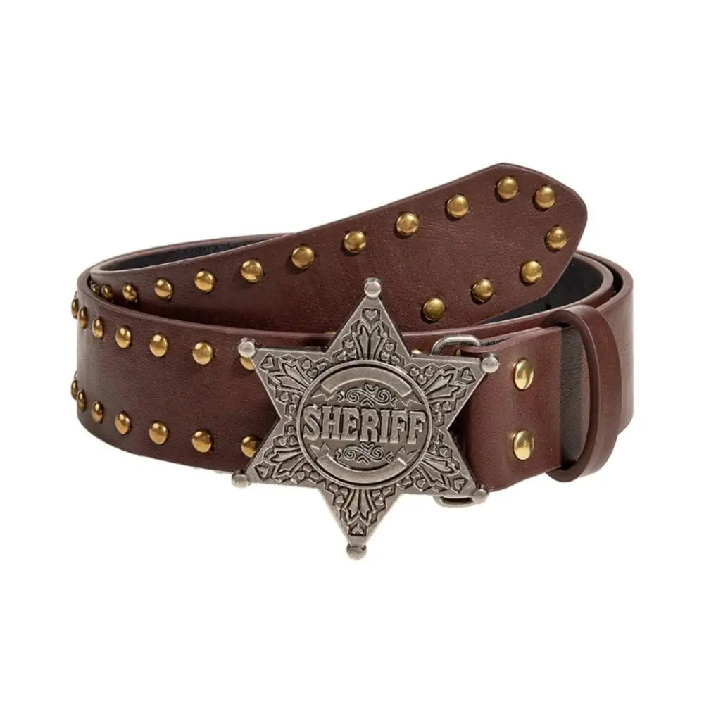 New Fashion Rivet Belt Men and Women's Studded Belt Punk Goth Rock With Pin Buckle PU Leather Waistband Jeans Y2K Accessories