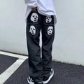 Embroidery heavy industry jeans couple summer trend hip-hop high street American style y2k new brushed loose straight-leg pants