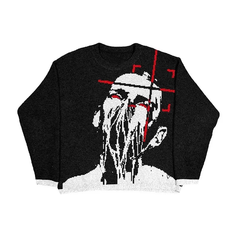 Knitwear Mens Women's Sweaters Harajuku Fashion Male Autumn Winter Loose Top Casual Streetwear Pullover Sweaters Vintage Clothe