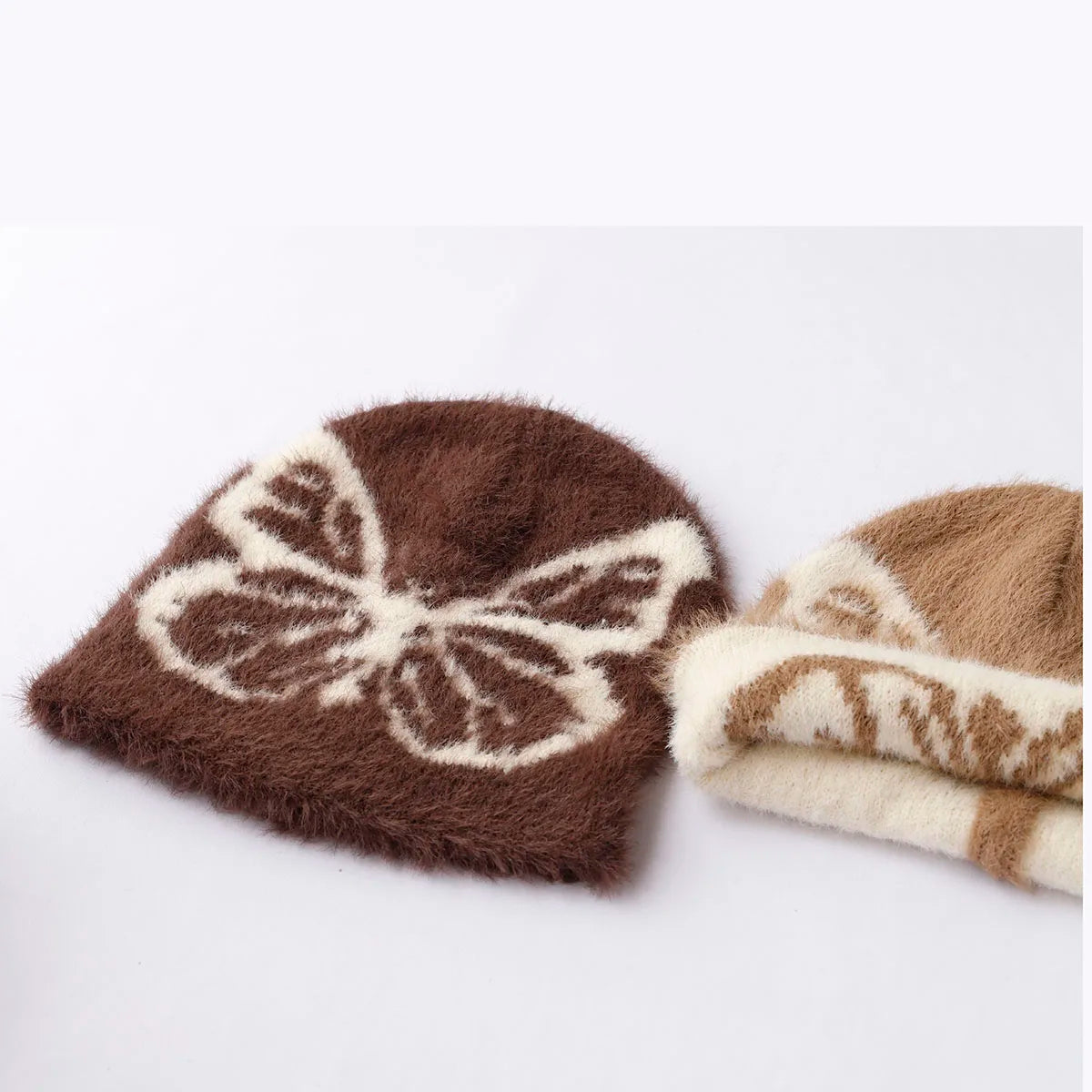 2024 new y2k bow pattern Beanies Hat Men Winter Autunm Warm Knitted Bonnet Cap Soft  Skullies Beanies Caps Boys Gifts