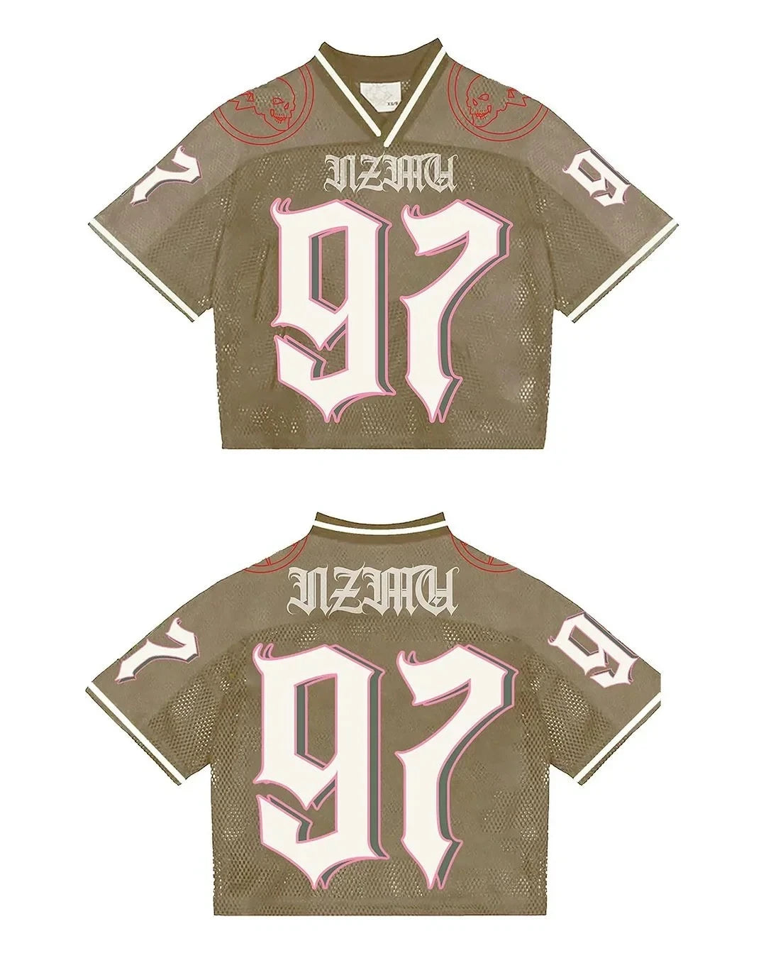 Y2K T-Shirt Fashionable breathable splicing loose football jersey Streetwear casual Breathable Summer Unisex Short Sleeve top
