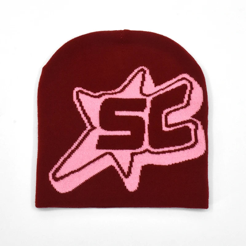New Beanie Wool Cap Y2K Women Men Winter Autumn Warm Knitted Bonnet Cap Soft Wool Skullies Beanies SC Printing Caps Boys Gifts