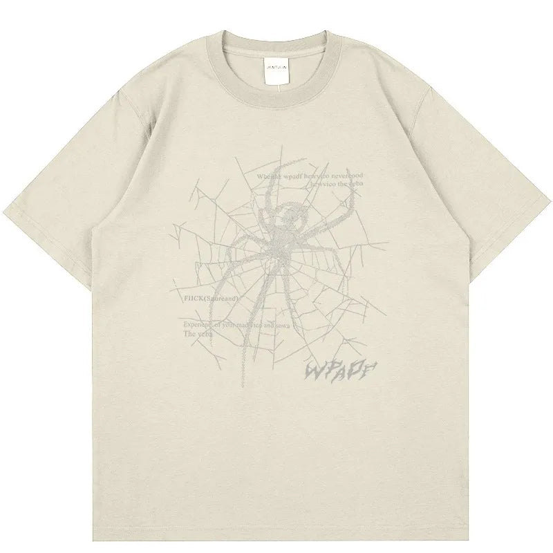 Summer Men's Punk Women Loose Print Vintage Graphic T-Shirt Unisex Casual Hip Hop Short Sleeve Cotton Tops