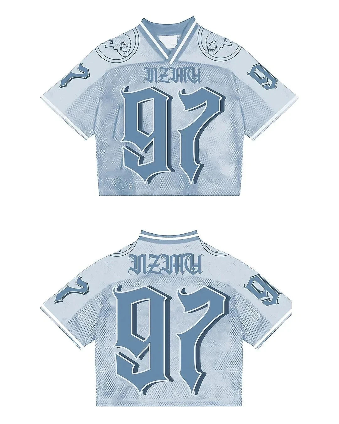 Y2K T-Shirt Fashionable breathable splicing loose football jersey Streetwear casual Breathable Summer Unisex Short Sleeve top