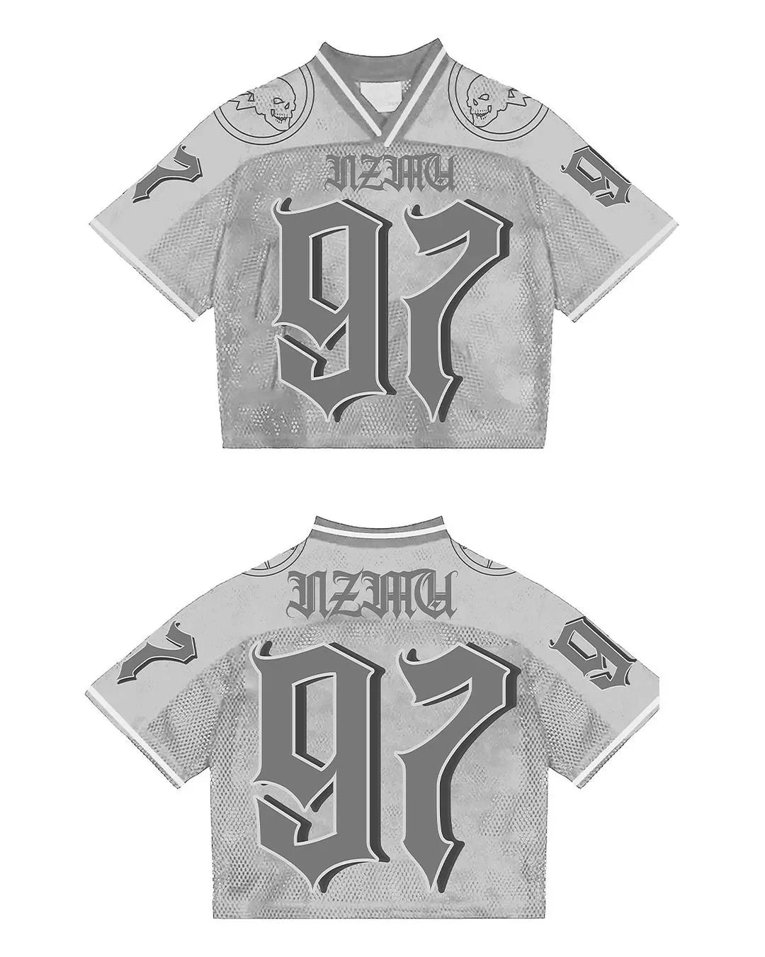 Y2K T-Shirt Fashionable breathable splicing loose football jersey Streetwear casual Breathable Summer Unisex Short Sleeve top