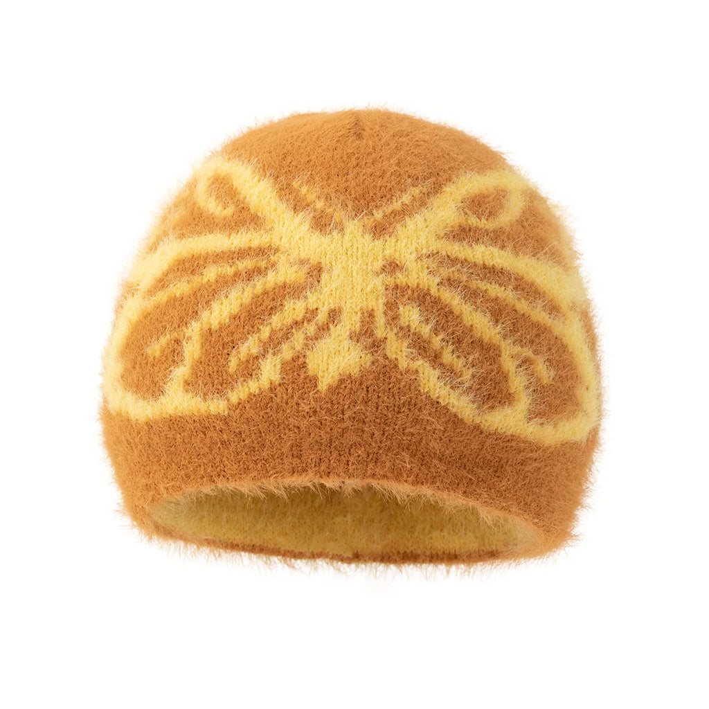 2024 new y2k bow pattern Beanies Hat Men Winter Autunm Warm Knitted Bonnet Cap Soft  Skullies Beanies Caps Boys Gifts