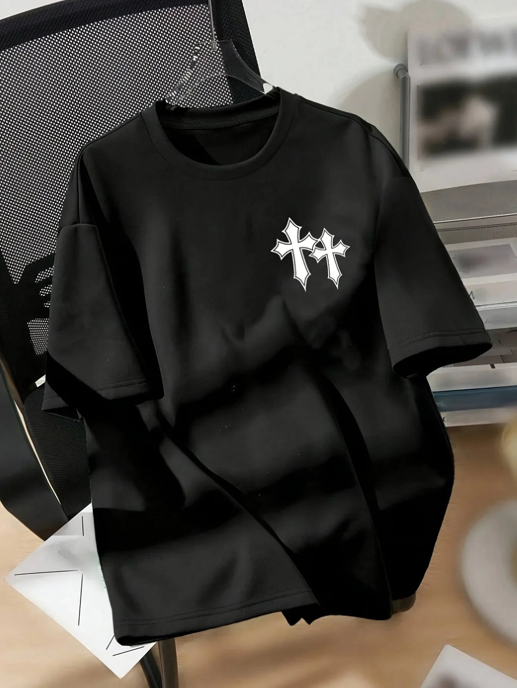 2026 new men's and women's cotton T-shirts, printed with religious patterns, round neck casual printed tops