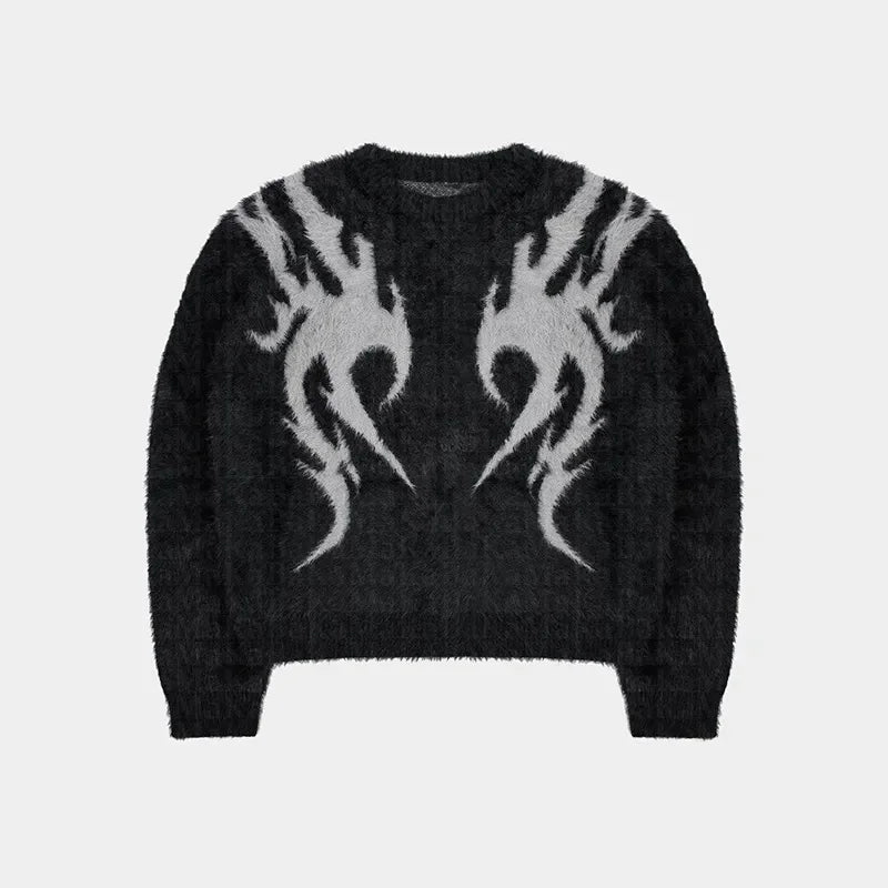 Knitwear Mens Women's Sweaters Harajuku Fashion Male Autumn Winter Loose Top Casual Streetwear Pullover Sweaters Vintage Clothe