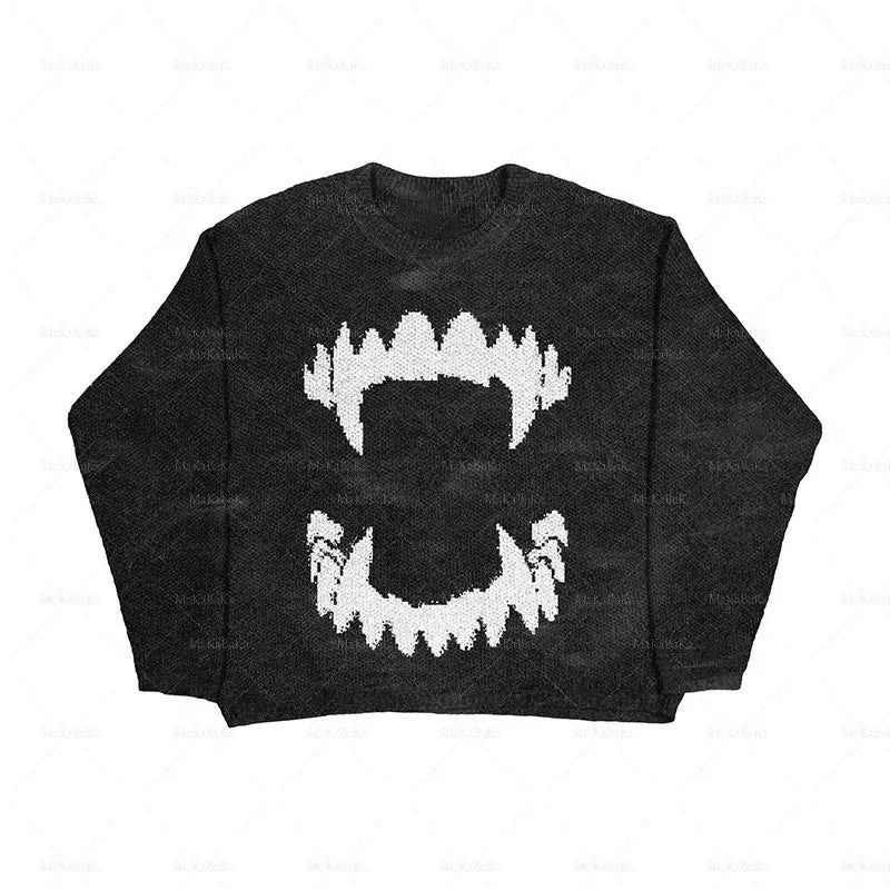 Knitwear Mens Women's Sweaters Harajuku Fashion Male Autumn Winter Loose Top Casual Streetwear Pullover Sweaters Vintage Clothe