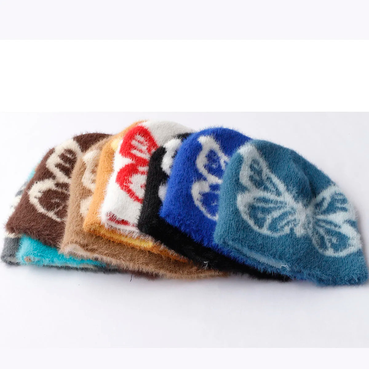 2024 new y2k bow pattern Beanies Hat Men Winter Autunm Warm Knitted Bonnet Cap Soft  Skullies Beanies Caps Boys Gifts