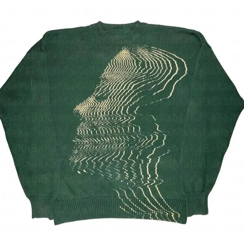 Knitwear Mens Women's Sweaters Harajuku Fashion Male Autumn Winter Loose Top Casual Streetwear Pullover Sweaters Vintage Clothe