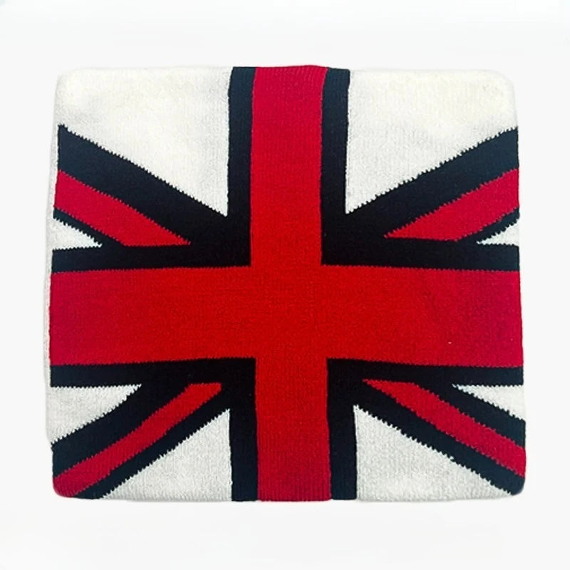 Autumn Winter Street Style UK Union Jack Jacquard Knit Beanie Unisex Warm Cold Weather Hat Fashion Personalized Cuffed Skull Cap