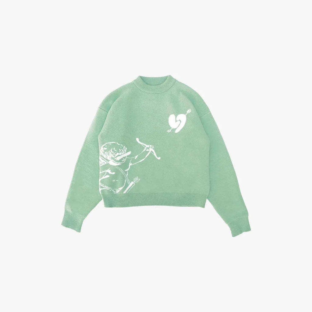 Casual Commuter Style Oversized round Neck Knitwear Women's Pullover Sweater Geometric Pattern Long Sleeve Comfortable Leisure