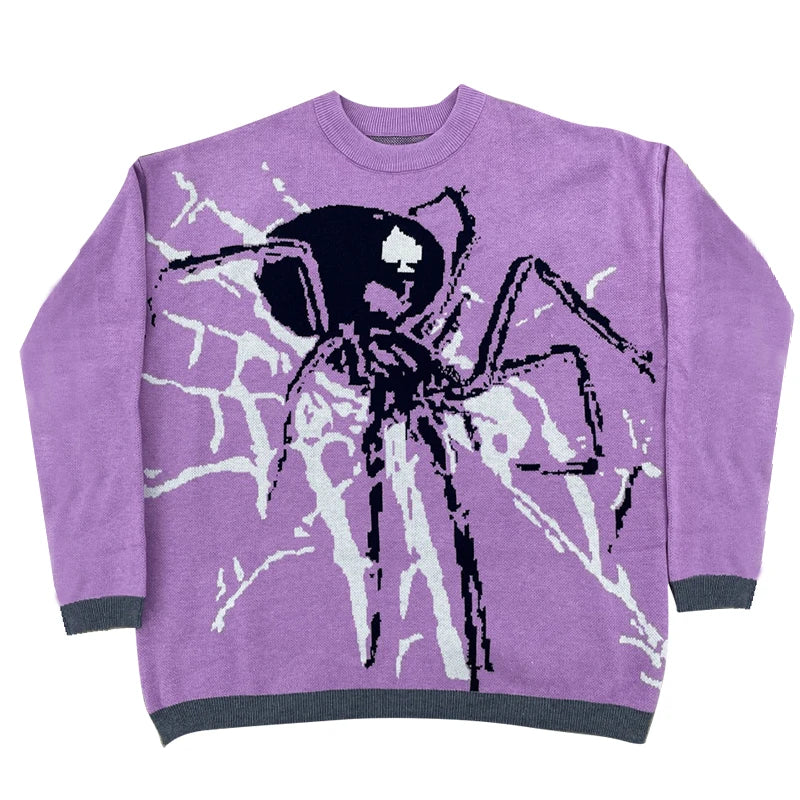 Y2k Women Aesthetic Y2k Clothes Top Portrait Black Streetwear Men Gothic Pullover Autumn Knitted Sweater Harajuku Cotton Sweater