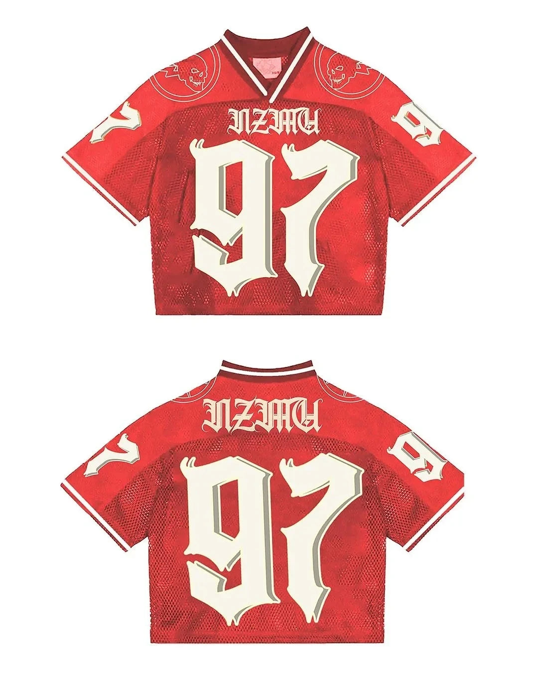 Y2K T-Shirt Fashionable breathable splicing loose football jersey Streetwear casual Breathable Summer Unisex Short Sleeve top