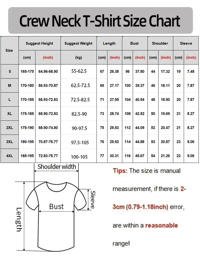 Summer Men's Punk Women Loose Print Vintage Graphic T-Shirt Unisex Casual Hip Hop Short Sleeve Cotton Tops