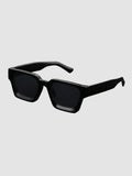 Y2K Studio thick black rectangular sunglasses with wide frames and UV400 polycarbonate lenses